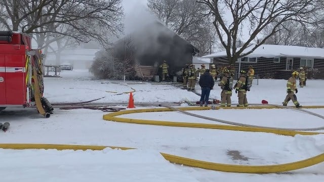One person pulled from burning house in Kearney