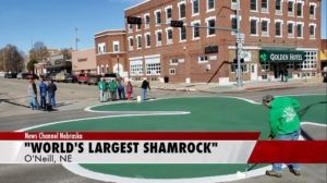O'Neill Residents Paint World's Largest Shamrock