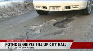 Omaha's Pothole Complaints Filling Up Fast