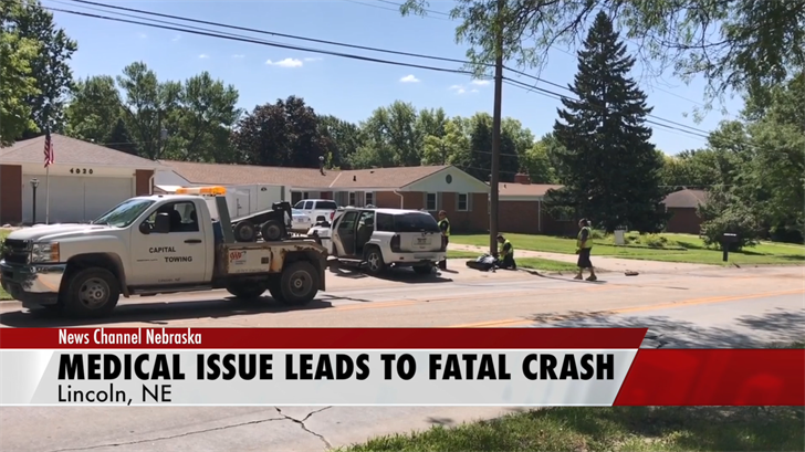 Driver dies of medical issue leading to crash in north Lincoln
