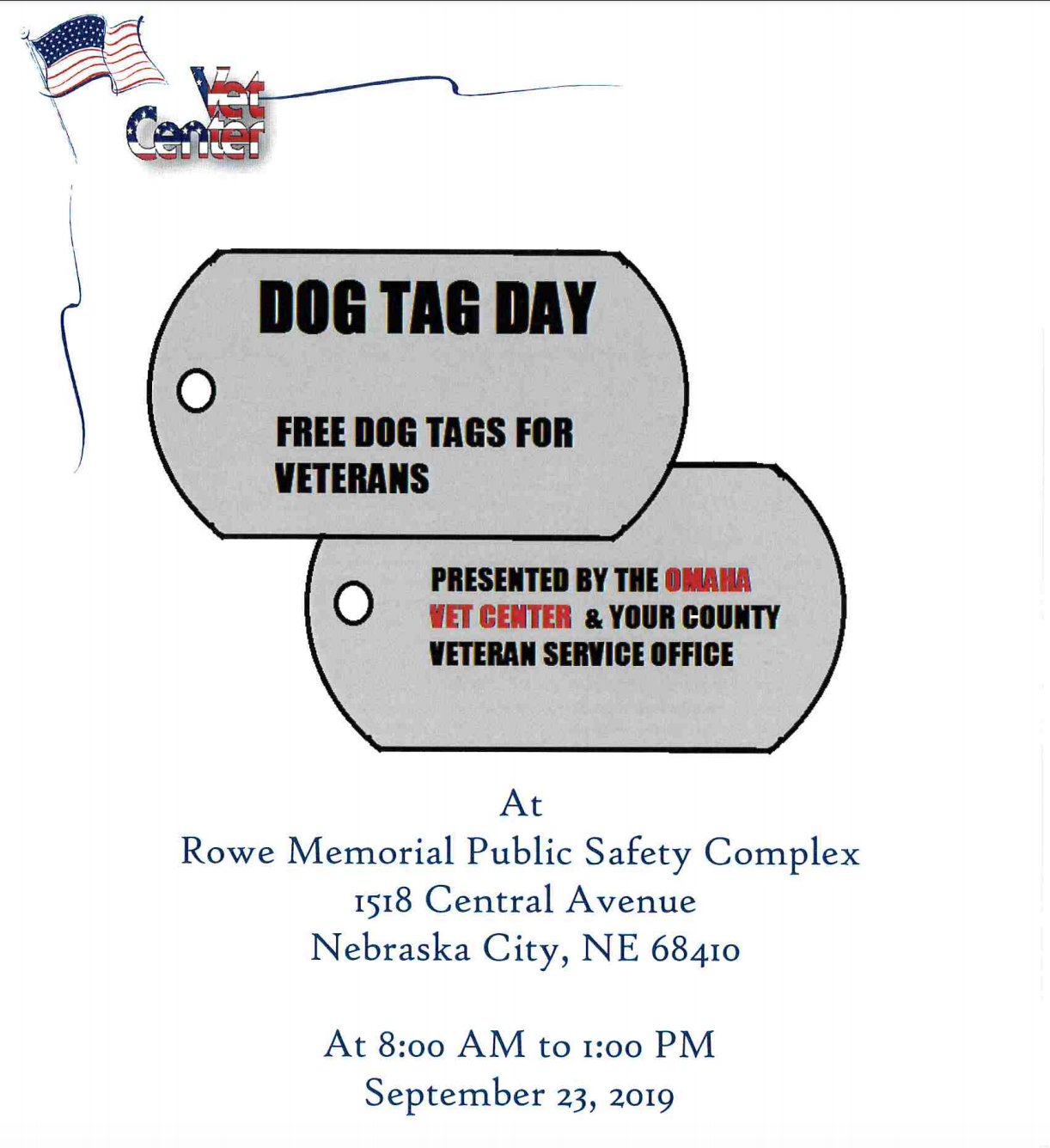 Veterans can get replacement dog tags this month in Nebraska City