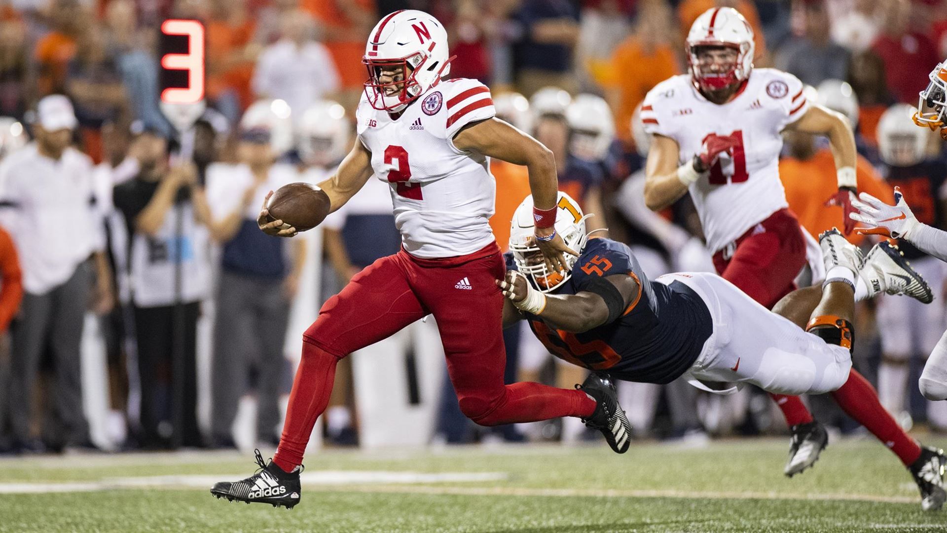 Adrian Martinez produced a career-high 445 yards of total offense