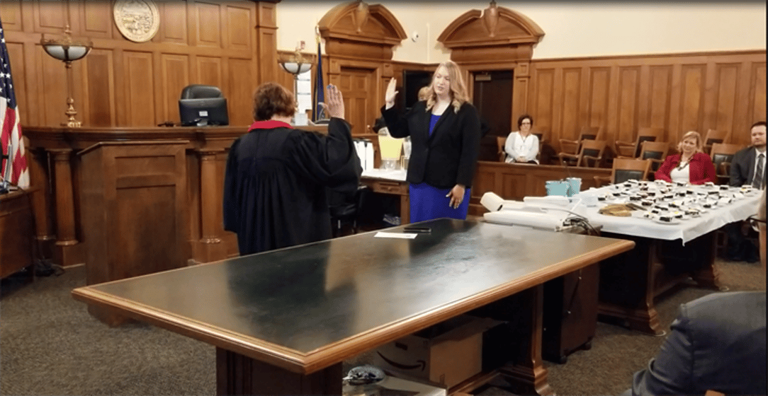 Ashley Griess Takes the Oath of Office, as New Southeast District One Chief of Probation