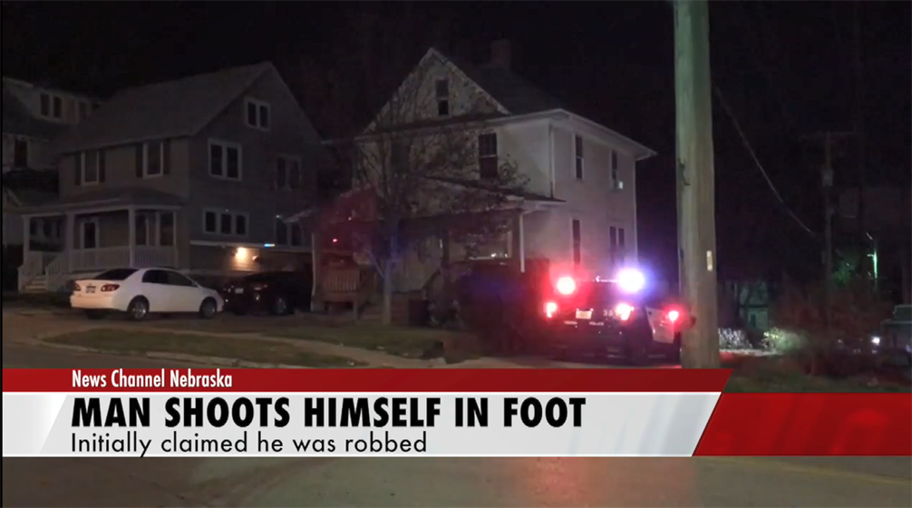 Police: Man states he was robbed and shot, later admits he shot himself in foot