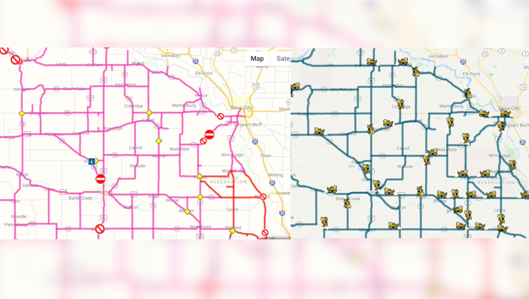 511 Nebraska Road Conditions Map