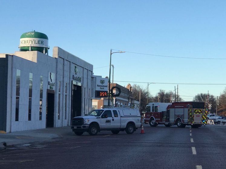 The Schuyler Fire Department has ordered the evacuation of downtown Schuyler for a possible gas leak.
