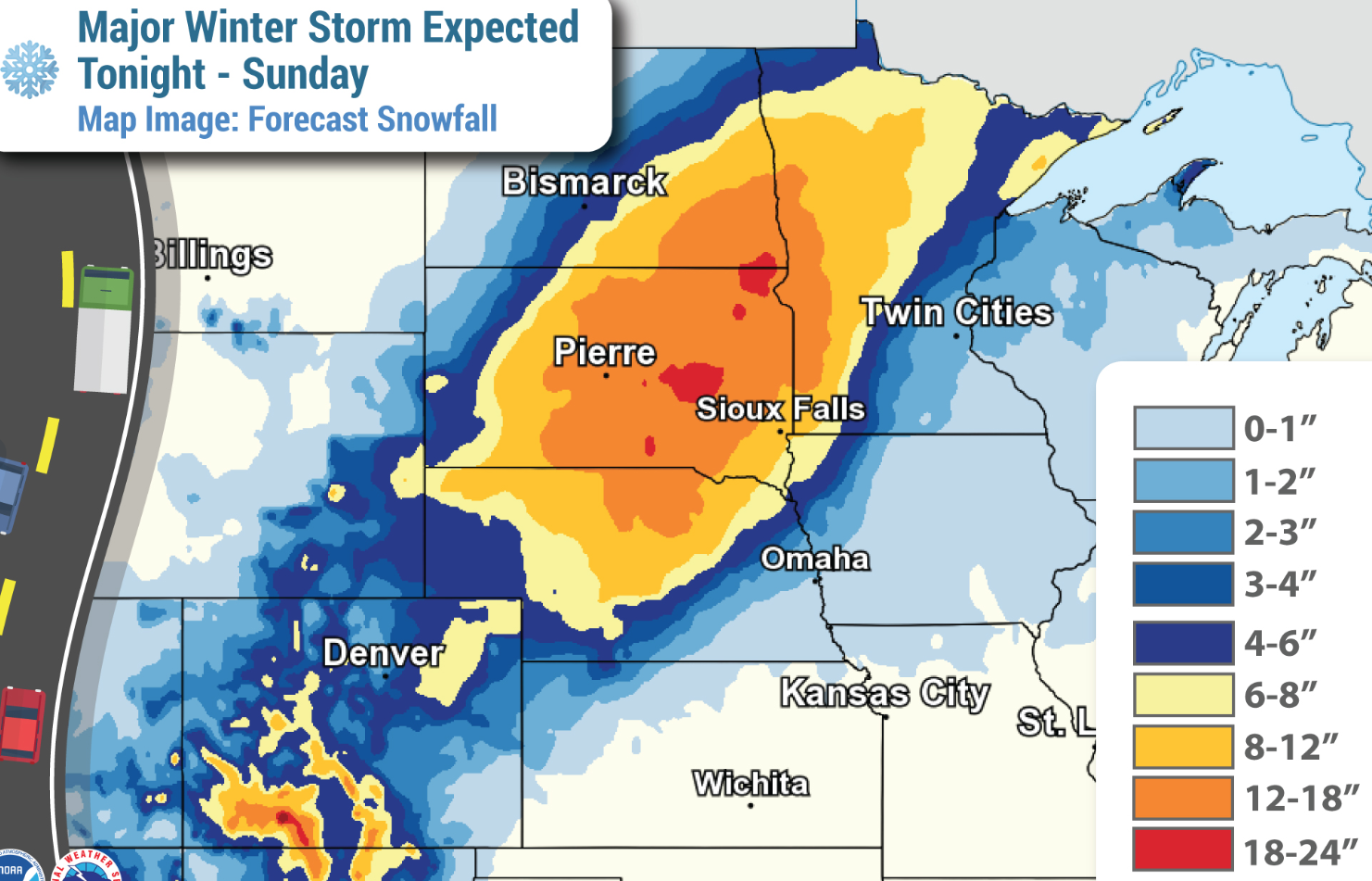 Winter weather moving into Nebraska Friday and is expected to last all