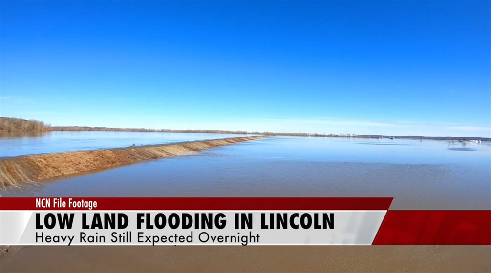 Flooding reported due to heavy rain and frozen ground