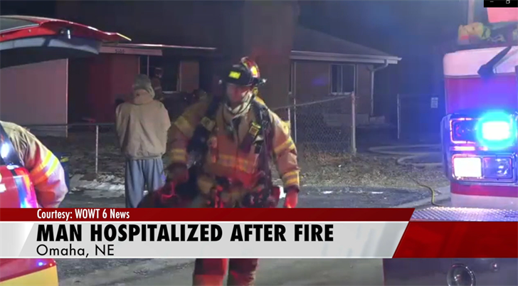 Man hospitalized after house fire near 50th and Browne streets