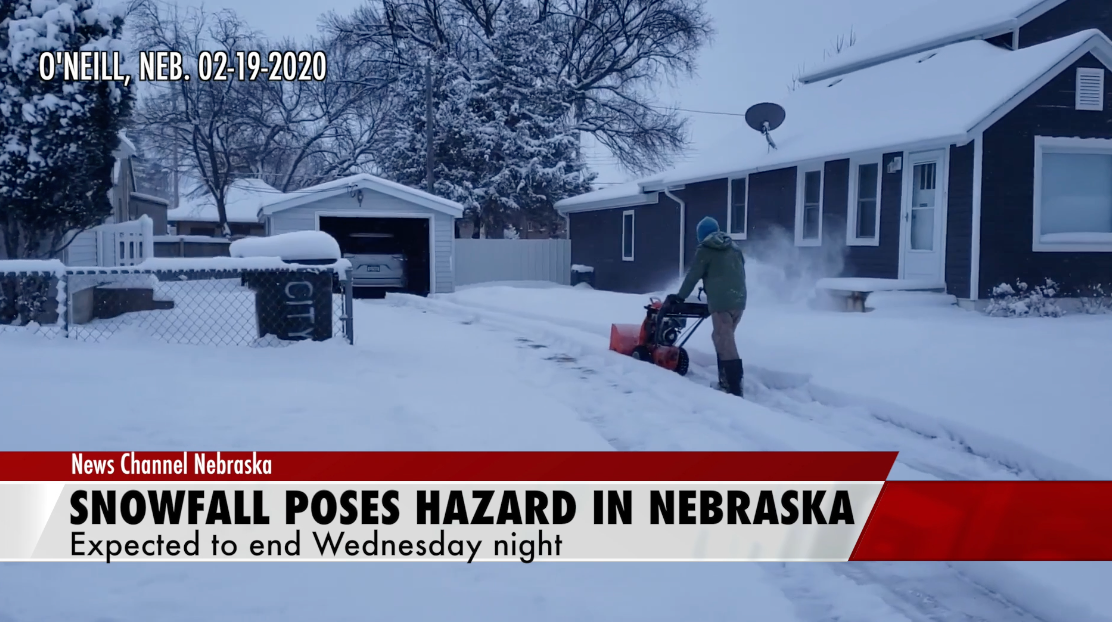 Forecasters say snowfall poses hazard in much of Nebraska