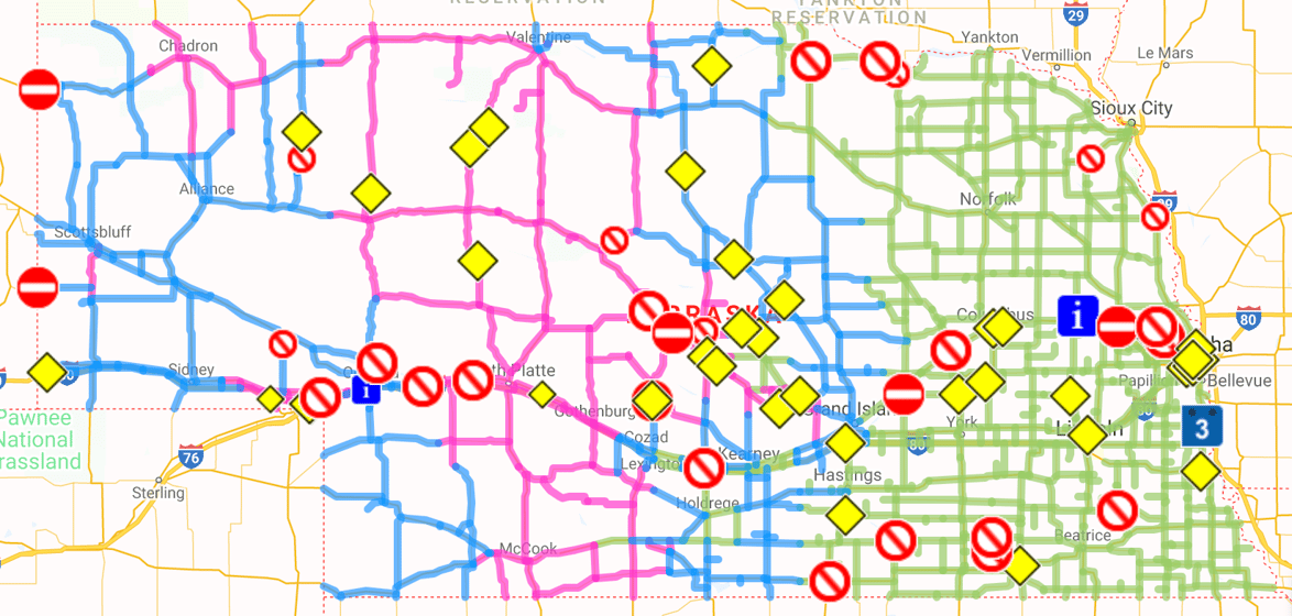 Winter Weather Causing Travel Hazards Across Much Of The