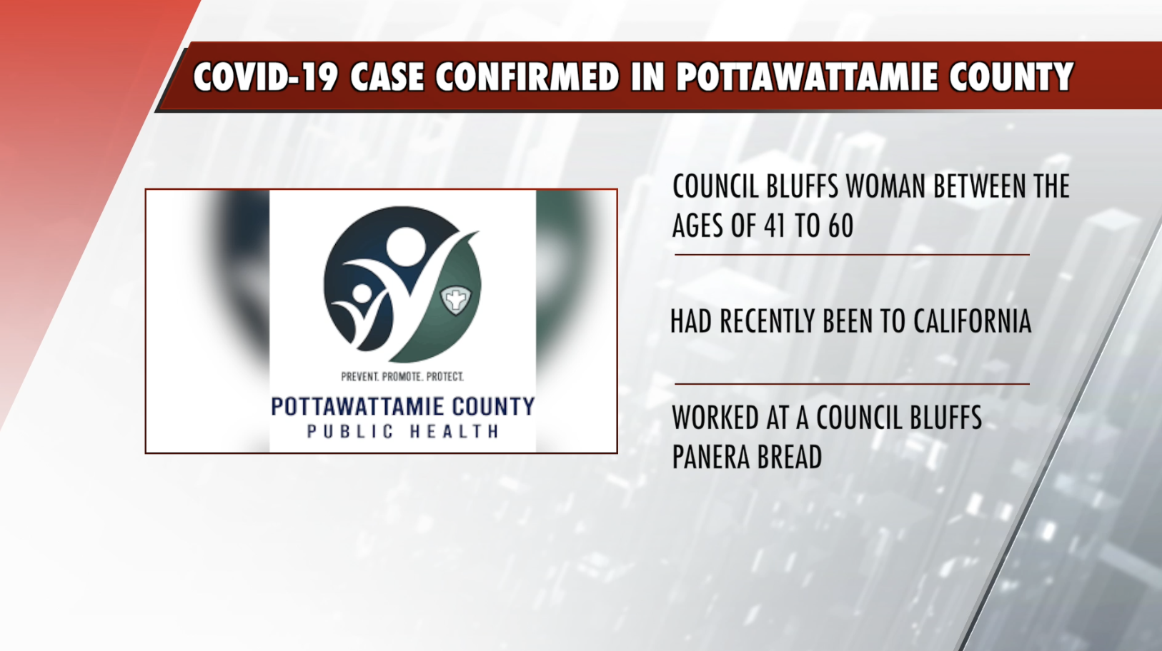 Pottawattamie County Officials Give Update On COVID 19 Case NEWS