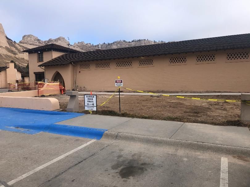 The new renovated building will include a new entrance to the east of the old entrance, new information desk with a larger space, the Jackson Theater will include the park movie and artwork and tons more.