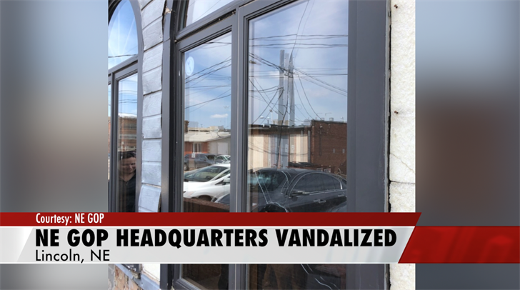 GOP headquarters in Lincoln vandalized for second time this week