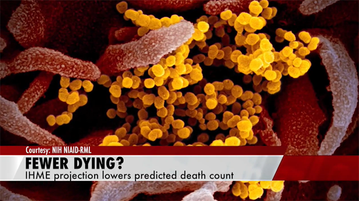 Key model revises US deaths slightly downward