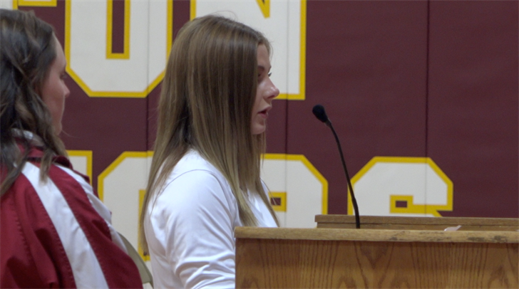 Leyton Senior Sage Rummel Speaking at Leyton School Board