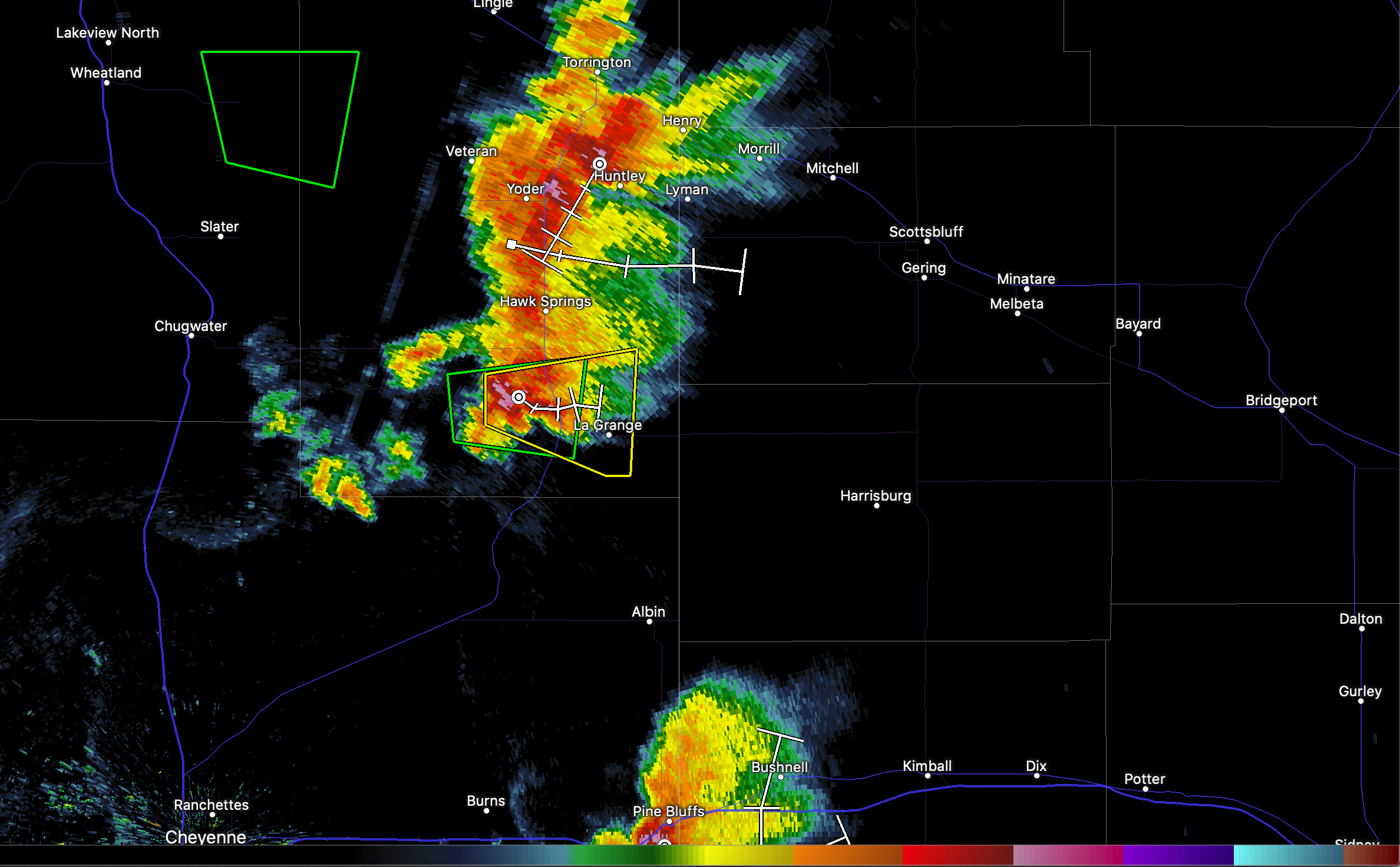 Severe thunderstorm warning Southeastern Goshen County PANHANDLE