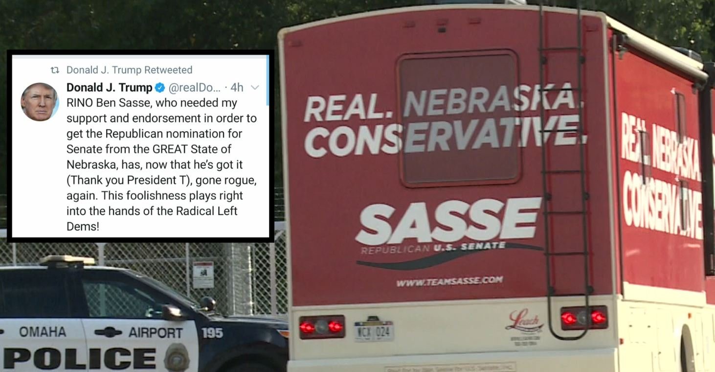 Trump Tweet Attacks Sasse as 'RINO'