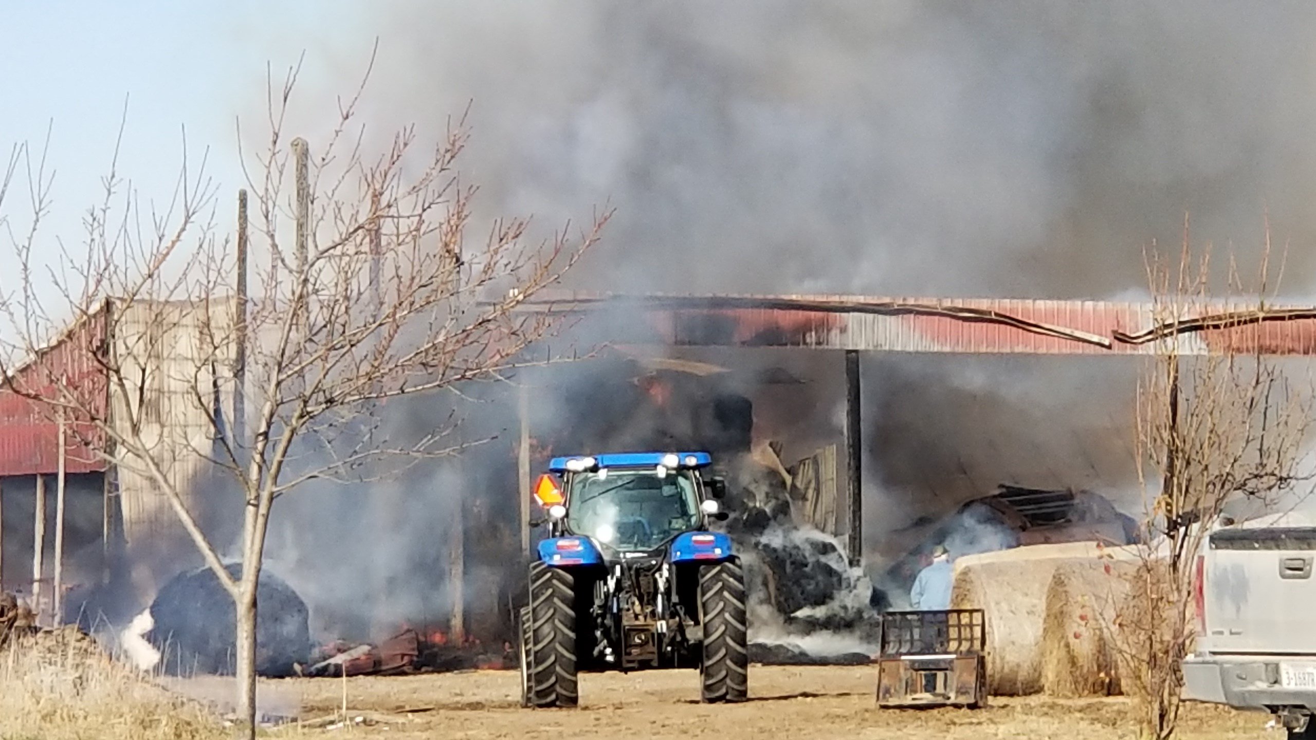 Update Stubborn hay fire west of Beatrice becomes a daylong ba