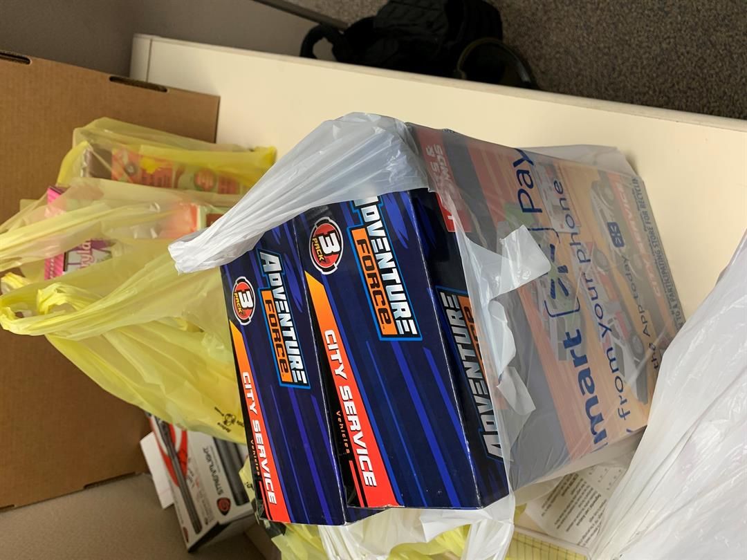 Early donations to Beatrice Police Stuff the Cruiser evernt