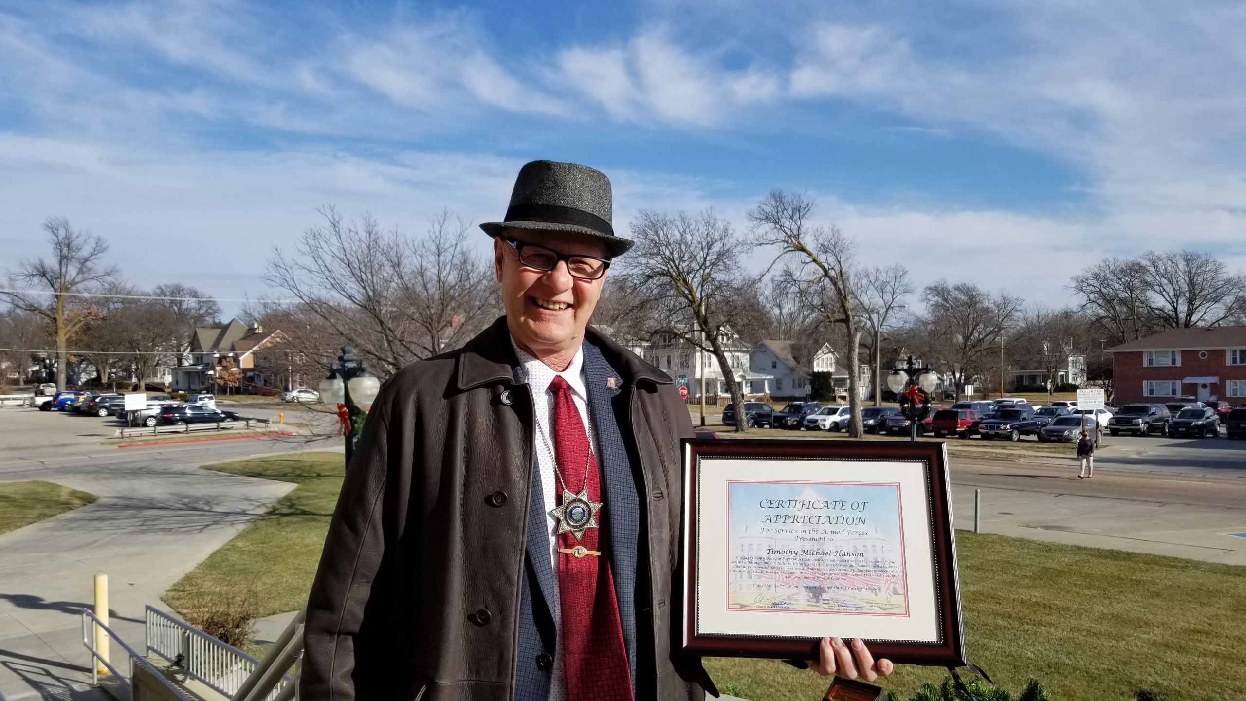 Sheriff's Investigator honored in Gage County Veteran recognition