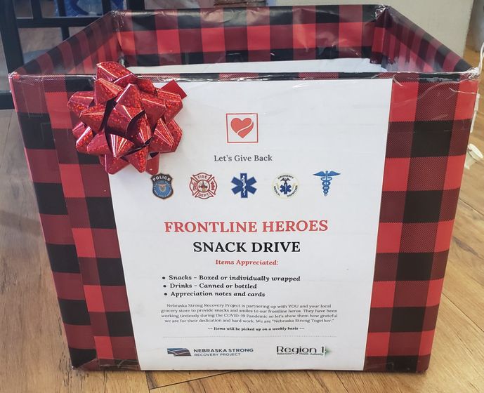 Grocery shoppers in the panhandle will find donation boxes at several stores throughout the panhandle for the Frontline Heroes Snack Drive
