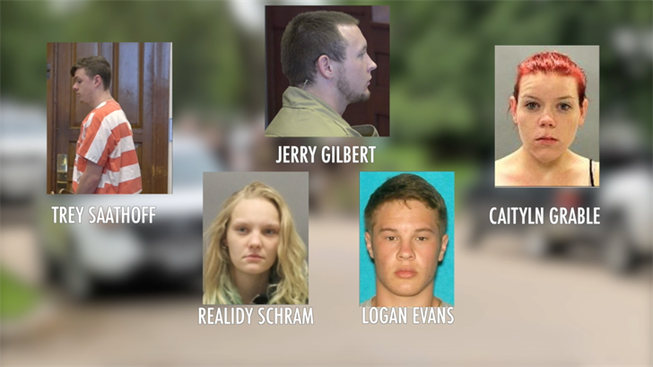 The five people sentenced in the case surrounding the shooting death of Marc Jarrell