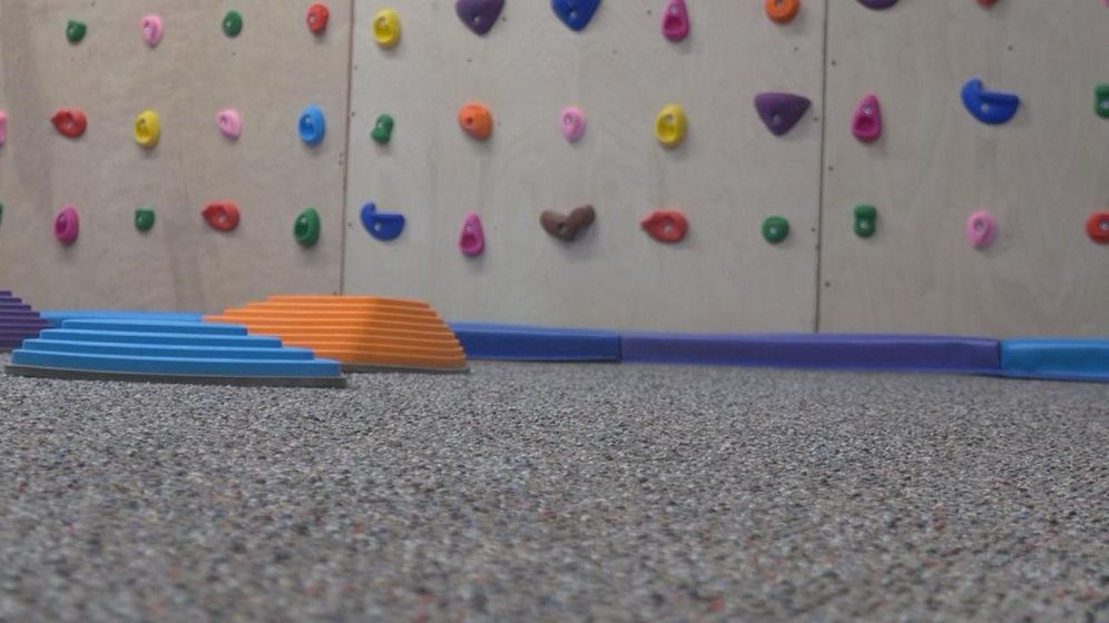 The climbing wall is just one of several additions to the North Platte Area Children's Museum.