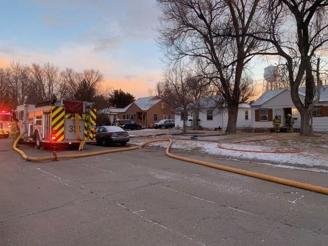 13 firefighters responded to a house fire at the 1100 block of Platte Avenue in Alliance on Thursday, Feb. 4, 2021.