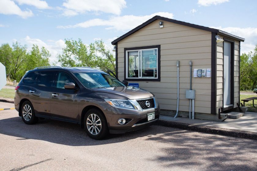 A new gatehouse installed at Lake McConaughy gives park guests a place to purchase permits and get answers to questions about the area.