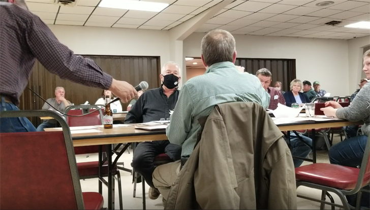 Gage County Attorney Roger Harris, speaking at Township Association meeting