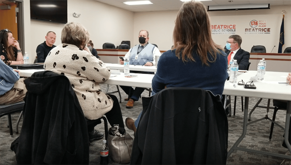 BHS Principal Jason Sutter, with school board