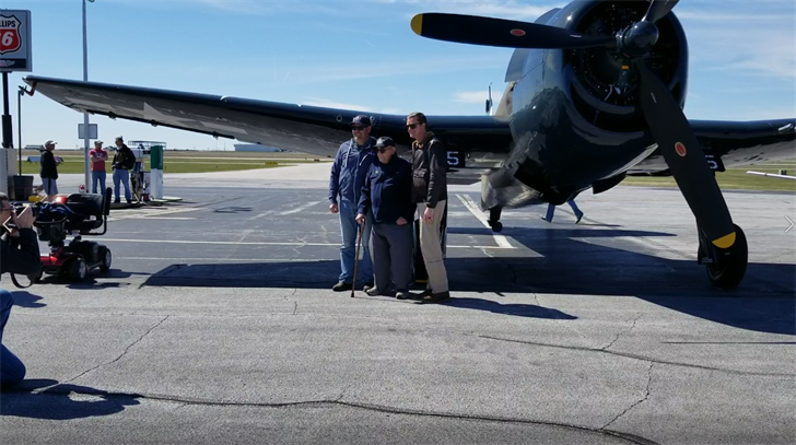 Navy Veteran Don McPherson (center)