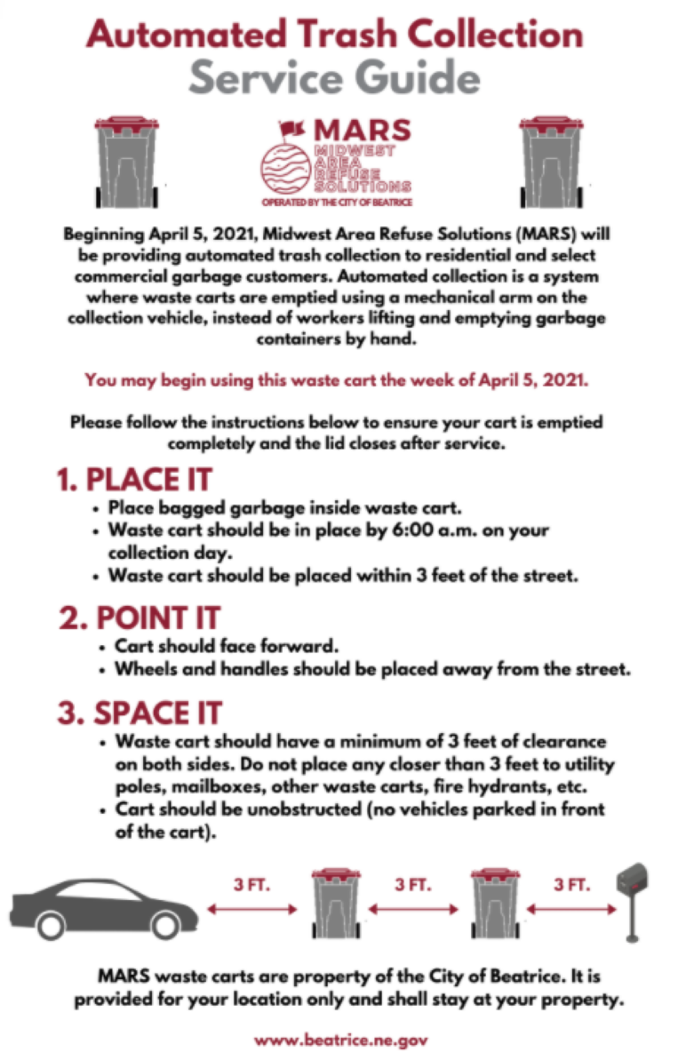 Instructions for container placement