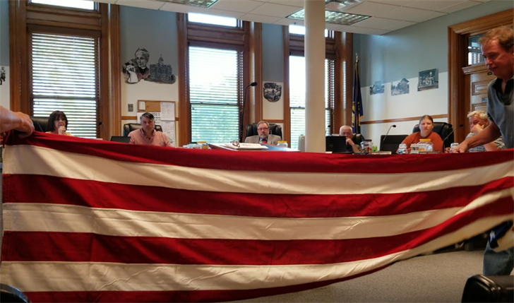 Cloth American Flag...the type placed on the courthouse grounds