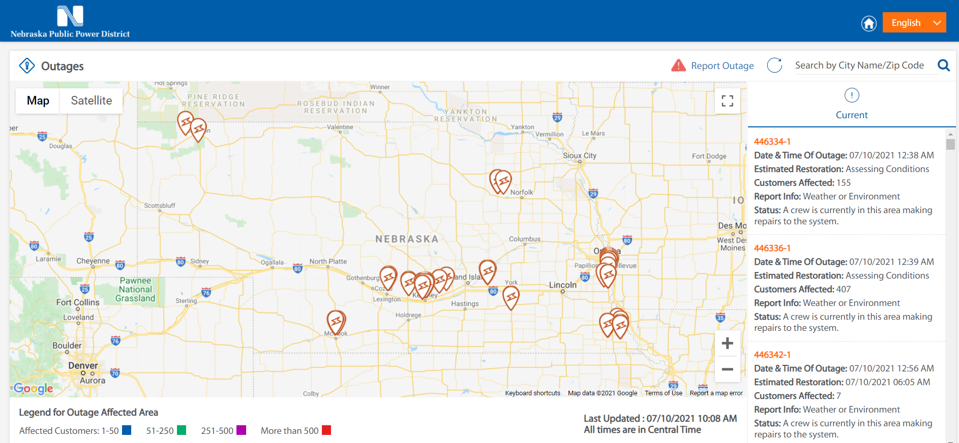 Power outages across the state due to thunderstorms overnight CENTRAL NEWS CHANNEL NEBRASKA