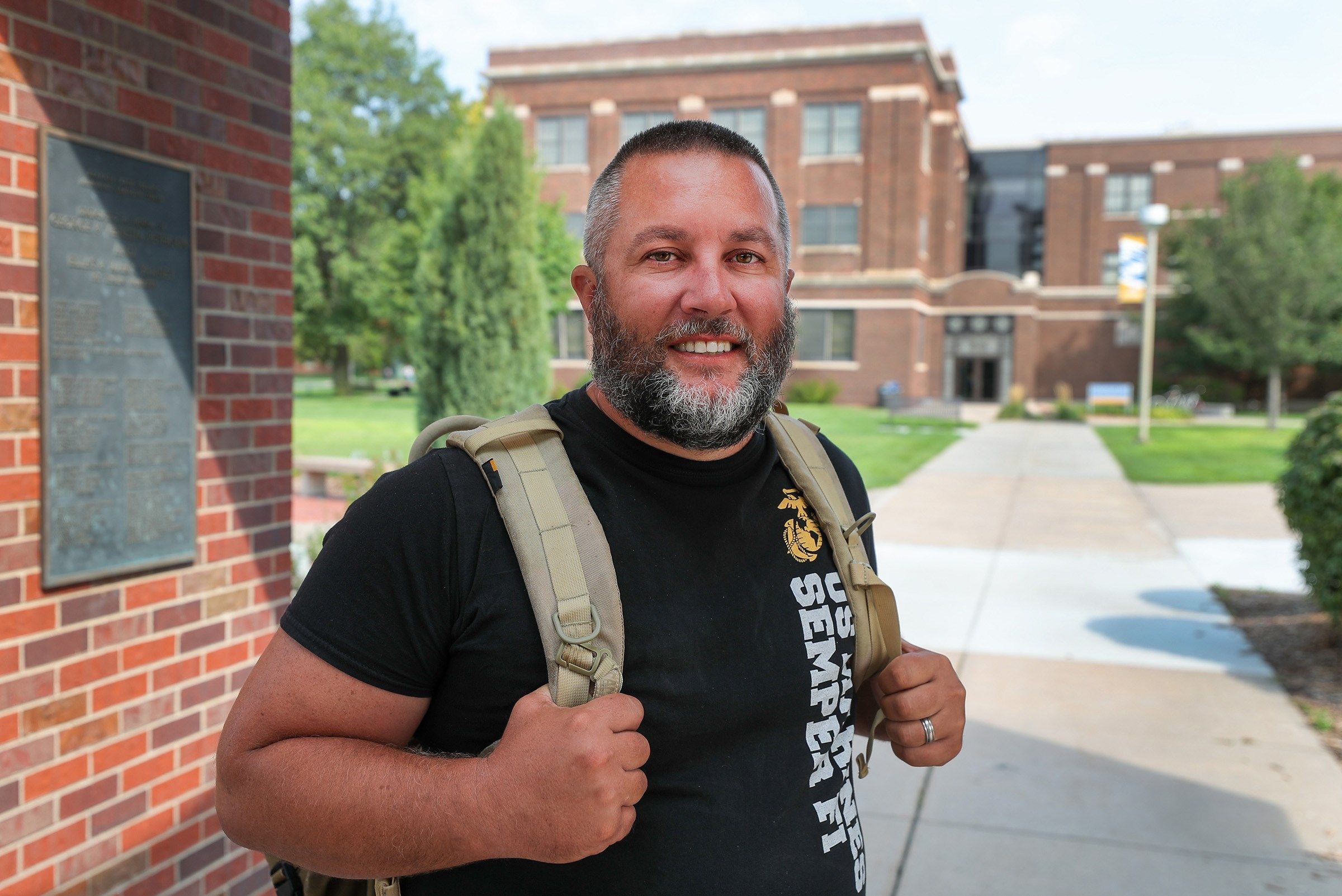 39-year-old, Lance Blythe, enlisted in the U.S. Marine Corps following 9/11 and served a total of 11 years in the Marines and Nebraska Army National Guard.