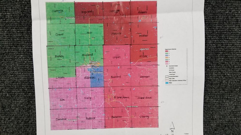 New Gage County Board district map
