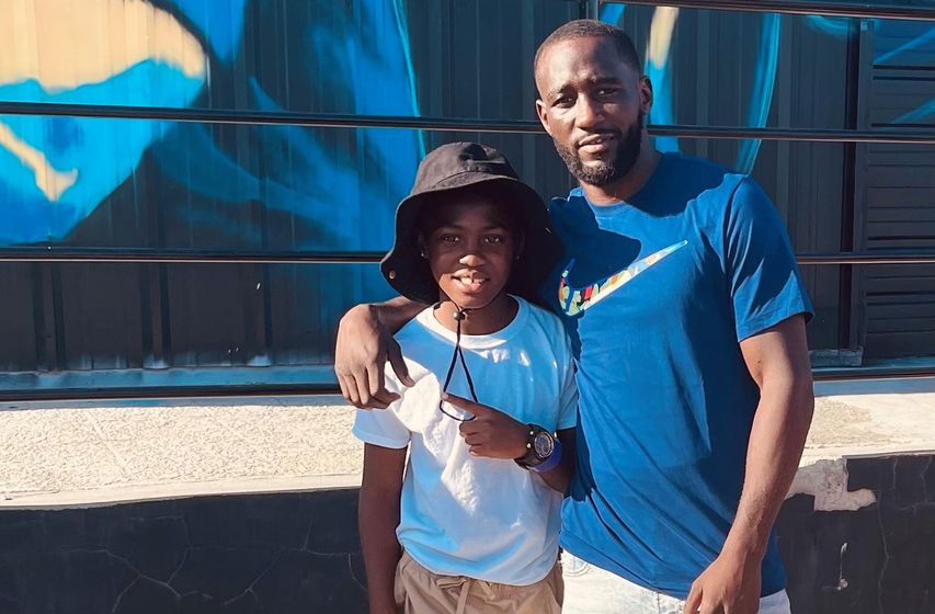 Reno Busby with Bud Crawford, the Omahan who is current welterweight champion