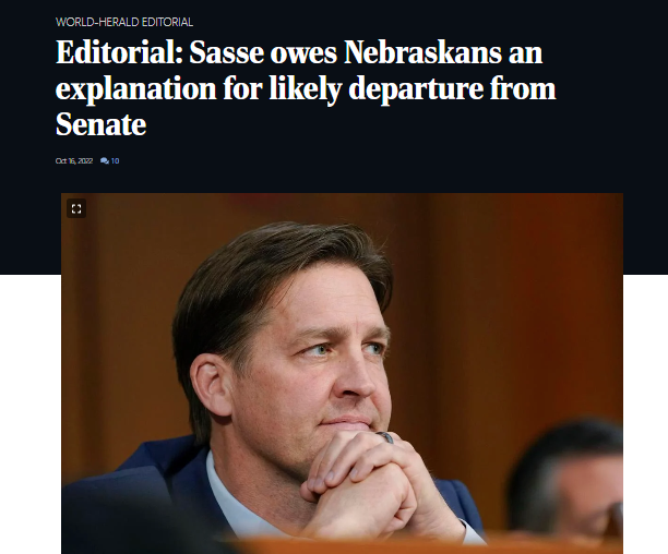 OWH: Sasse 'made little headway' in DC – NEWS CHANNEL NEBRASKA