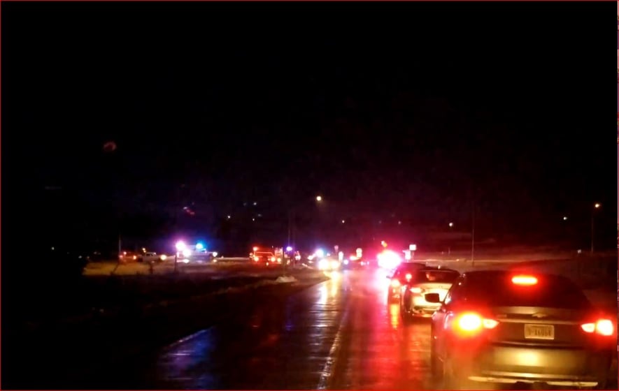 Emergency vehicles at U.S. 77 and Picrekll Junction