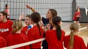 Huskers Teach Hundreds of Girls at 1890 Volleyball Camp