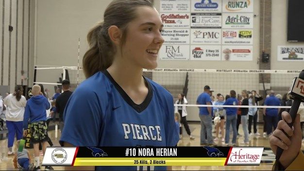 NORA HERIAN - PIERCE Player of the Game vs NORFOLK CATHOLIC - 102325